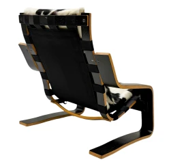 Mid-Century Modern Sculptural Plywood Lounge Chair, The Netherlands 1970s